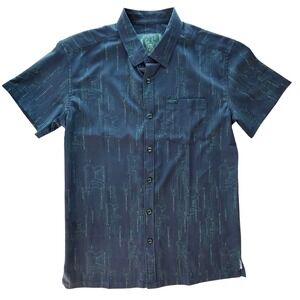 Retro Rifle The Matrix Button Down Shirt Men's Medium Short Sleeve